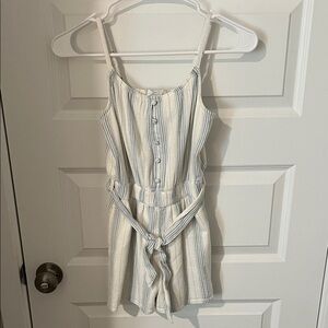 Abercrombie Kids Blue and White Striped Romper